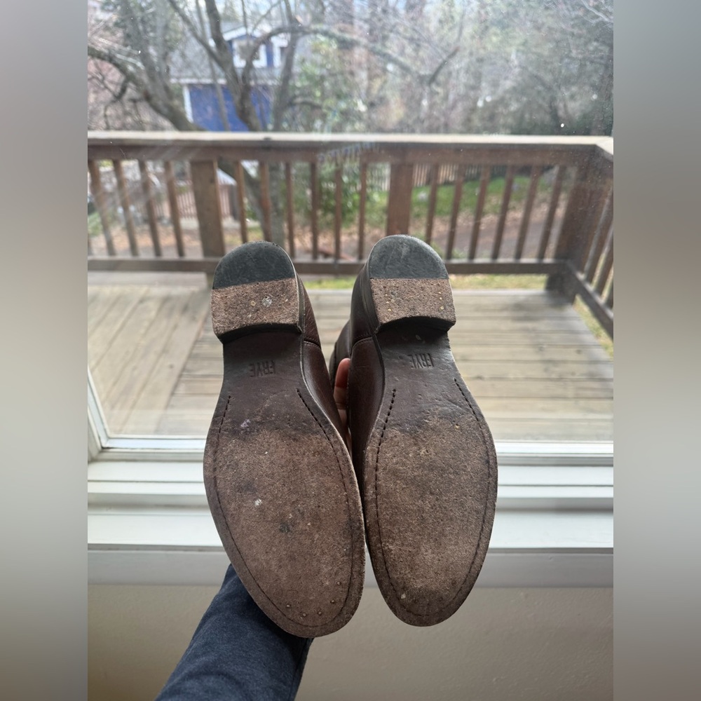 FRYE Chocolate Brown Leather Boots - Picture 4 of 5